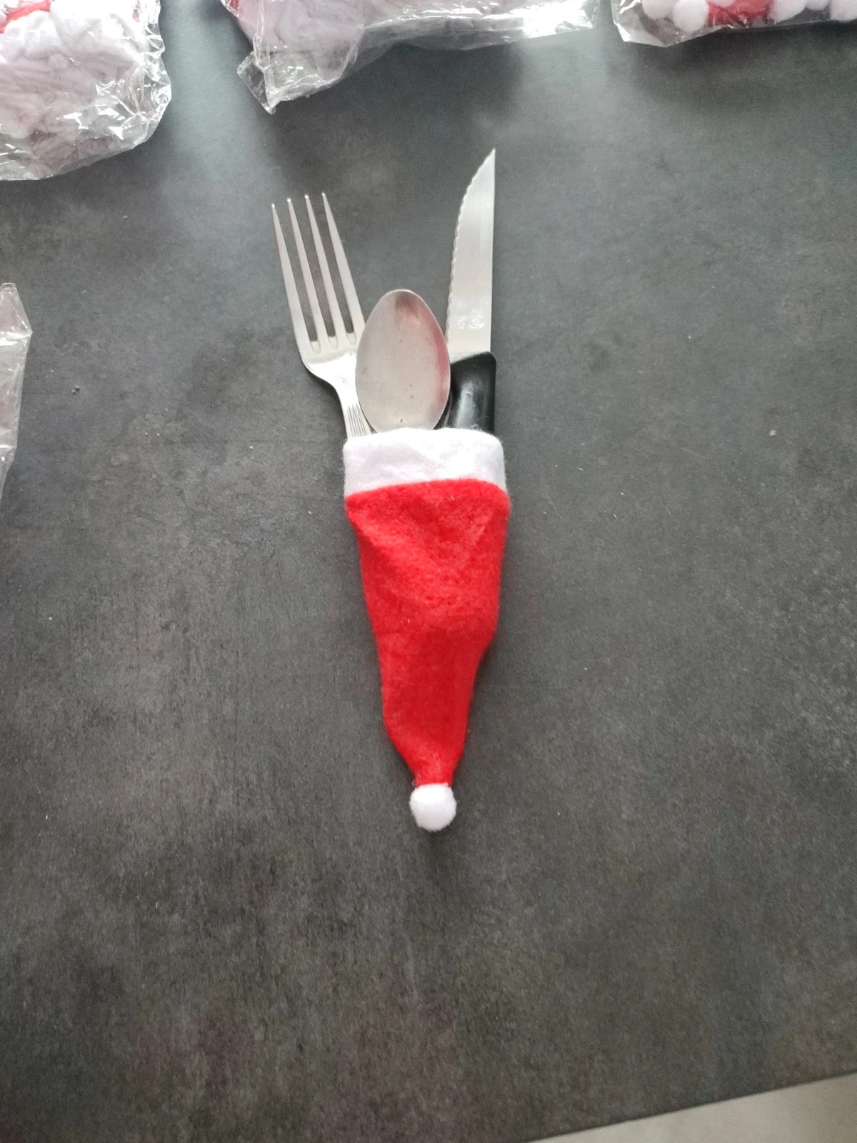 Range couverts Bonnet père noël